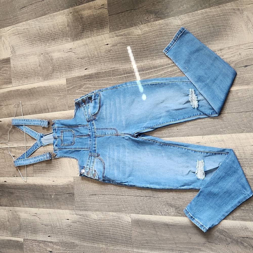 New condition skinny Jean overalls